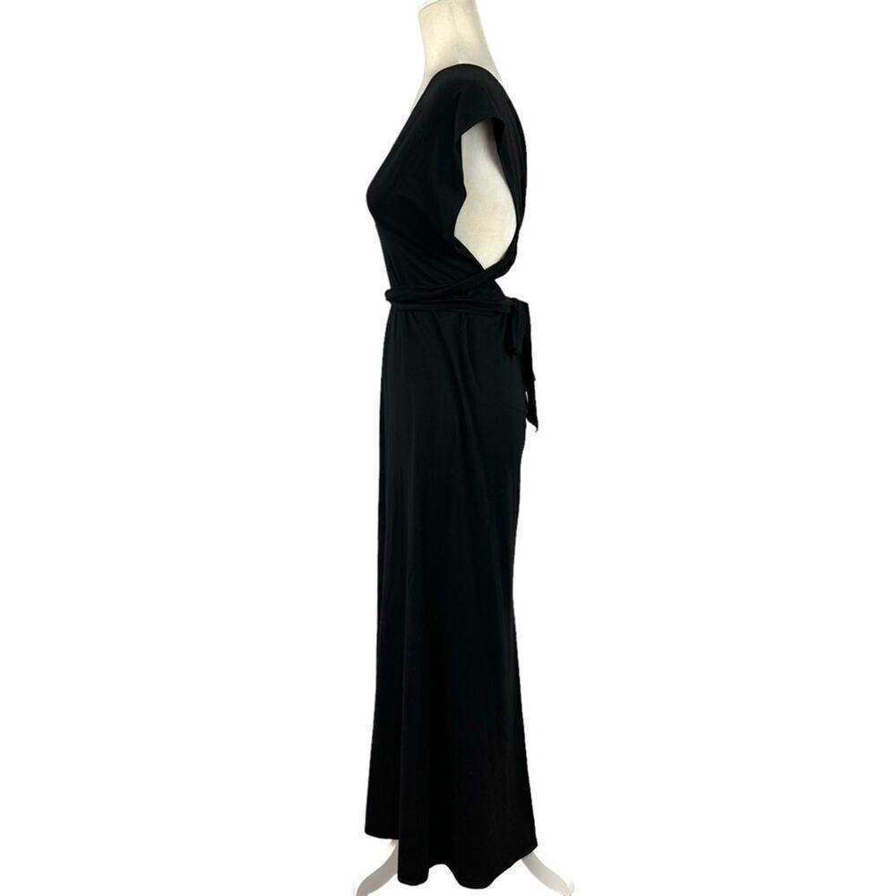 Reformation Black Convertible Wrap Multiway Halter Strap Plunge Maxi Dress XS - Picture 6 of 16